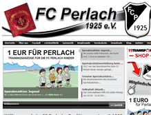 Tablet Screenshot of fc-perlach.de